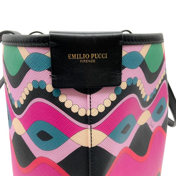 Emilio Pucci Teal / Fuchsia Multi Color Tote Bag - Picture 9 of 11